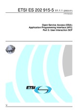 Die Norm ETSI ES 202915-5-V1.1.1 21.1.2003 Ansicht