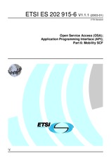 Die Norm ETSI ES 202915-6-V1.1.1 21.1.2003 Ansicht