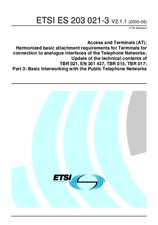 Die Norm ETSI ES 203021-3-V2.1.1 10.8.2005 Ansicht