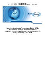 Die Norm ETSI ES 203038-V1.2.1 17.5.2013 Ansicht