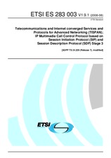 Die Norm ETSI ES 283003-V1.9.1 5.8.2008 Ansicht