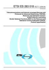 Die Norm ETSI ES 283018-V2.7.1 21.9.2009 Ansicht