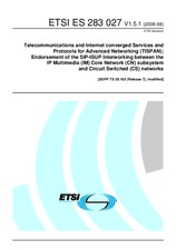 Die Norm ETSI ES 283027-V1.5.1 5.8.2008 Ansicht