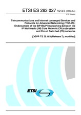 Die Norm ETSI ES 283027-V2.4.0 11.4.2008 Ansicht