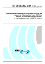 Die Norm ETSI ES 283034-V1.2.0 29.5.2007 Ansicht