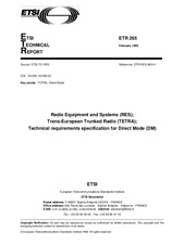 Die Norm ETSI ETR 265-ed.1 15.2.1996 Ansicht