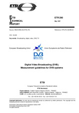 Die Norm ETSI ETR 290-ed.1 30.5.1997 Ansicht