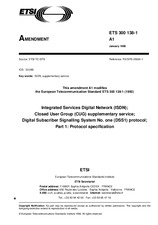 Die Norm ETSI ETS 300138-1-ed.1/Amd.1 16.1.1996 Ansicht