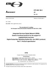 Die Norm ETSI ETS 300196-1-ed.1/Amd.1 15.5.1995 Ansicht