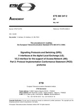 Die Norm ETSI ETS 300347-2-ed.1/Amd.1 15.5.1997 Ansicht