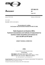 Die Norm ETSI ETS 300373-ed.1/Amd.1 31.8.1997 Ansicht