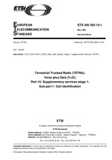 Die Norm ETSI ETS 300392-10-1-ed.2 14.5.1999 Ansicht