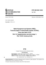 Die Norm ETSI ETS 300392-10-9-ed.1 15.4.1996 Ansicht