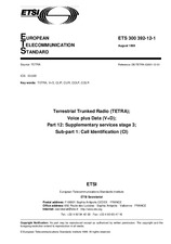 Die Norm ETSI ETS 300392-12-1-ed.1 17.8.1999 Ansicht