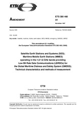 Die Norm ETSI ETS 300460-ed.1/Amd.1 30.11.1997 Ansicht