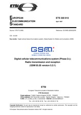 Die Norm ETSI ETS 300910-ed.1 30.4.1997 Ansicht