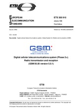 Die Norm ETSI ETS 300910-ed.3 30.1.1998 Ansicht