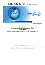 Die Norm ETSI GS ISI 002-V1.1.1 23.4.2013 Ansicht