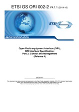 Die Norm ETSI GS ORI 002-2-V4.1.1 13.10.2014 Ansicht