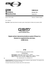 Die Norm ETSI GTS GSM 02.04-V5.0.0 15.1.1996 Ansicht