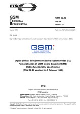 Die Norm ETSI GTS GSM 02.22-V5.4.0 31.7.1998 Ansicht