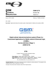 Die Norm ETSI GTS GSM 02.78-V5.1.0 30.11.1996 Ansicht