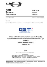 Die Norm ETSI GTS GSM 02.78-V5.1.1 31.3.1997 Ansicht