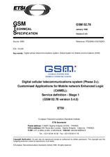 Die Norm ETSI GTS GSM 02.78-V5.4.0 15.1.1988 Ansicht