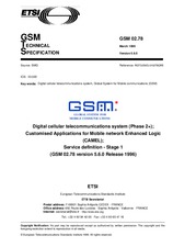 Die Norm ETSI GTS GSM 02.78-V5.6.0 30.3.1999 Ansicht