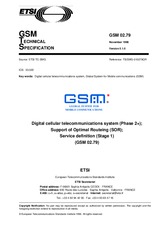 Die Norm ETSI GTS GSM 02.79-V5.1.0 30.11.1996 Ansicht