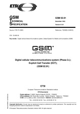 Die Norm ETSI GTS GSM 02.91-V5.0.0 15.2.1996 Ansicht