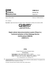 Die Norm ETSI GTS GSM 03.41-V5.0.0 15.2.1996 Ansicht