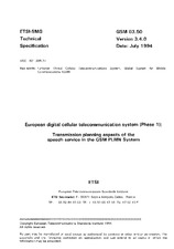 Die Norm ETSI GTS 03.50-V3.4.0 1.1.1995 Ansicht