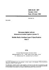 Die Norm ETSI GTS 04.08-EXT-V3.0.0 12.7.1993 Ansicht