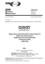 Die Norm ETSI GTS GSM 04.80-V5.0.0 30.8.1996 Ansicht