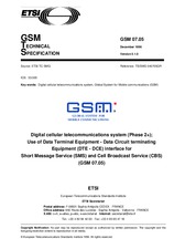 Die Norm ETSI GTS GSM 07.05-V5.1.0 15.12.1996 Ansicht