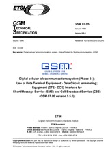 Die Norm ETSI GTS GSM 07.05-V5.5.0 31.1.1998 Ansicht