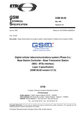 Die Norm ETSI GTS GSM 08.58-V5.7.0 30.5.1998 Ansicht