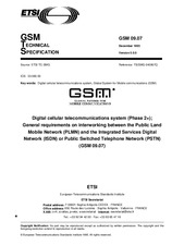 Die Norm ETSI GTS GSM 09.07-V5.0.0 15.2.1996 Ansicht