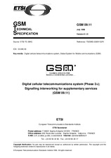 Die Norm ETSI GTS GSM 09.11-V5.1.0 31.7.1996 Ansicht