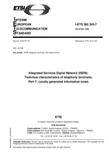 Die Norm ETSI I-ETS 300245-7-ed.1 30.11.1995 Ansicht