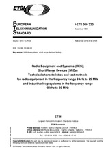 Die Norm ETSI I-ETS 300330-ed.1 30.12.1994 Ansicht