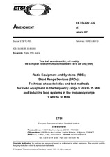 Die Norm ETSI I-ETS 300330-ed.1/Amd.1 15.1.1997 Ansicht