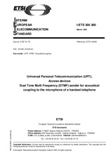 Die Norm ETSI I-ETS 300380-ed.1 15.3.1995 Ansicht