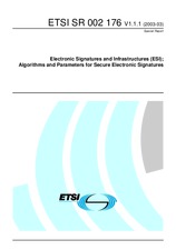 Die Norm ETSI SR 002176-V1.1.1 28.3.2003 Ansicht