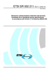 Die Norm ETSI SR 002211-V2.1.1 27.10.2005 Ansicht