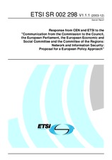Die Norm ETSI SR 002298-V1.1.1 18.12.2003 Ansicht