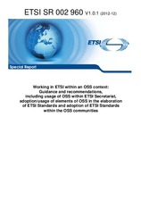 Die Norm ETSI SR 002960-V1.0.1 5.12.2012 Ansicht