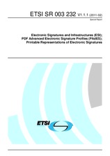 Die Norm ETSI SR 003232-V1.1.1 24.2.2011 Ansicht