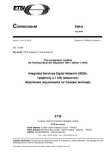 Die Norm ETSI TBR 008-ed.1/Cor.1 21.7.2000 Ansicht